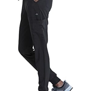 EDS Essentials Jogger Scrubs for Women, Drawstring Scrub Pants DK065, M, Black