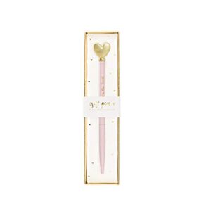 eccolo world traveler dayna lee “what a big heart” love pen in gold gift box (pink)