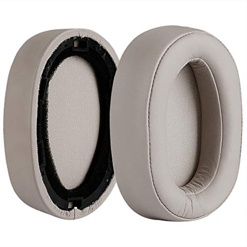 Geekria QuickFit Replacement Ear Pads for Sony MDR-100ABN WH-H900N Headphones Ear Cushions, Headset Earpads, Ear Cups Repair Parts (Gold)