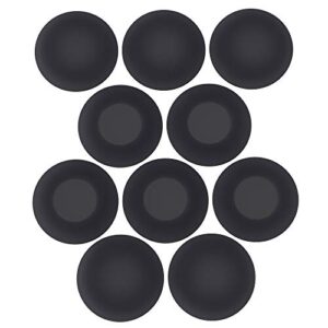 airfit foam ear pads for stereo headset headphone covers 46mm / 1.8" replacement ear cushions, black, 5 pairs