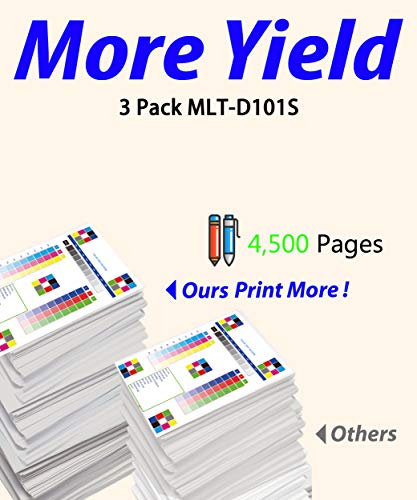 3-Pack ColorPrint Compatible Toner Cartridge Replacement for Samsung MLTD101S MLT-D101S 101S Used for ML-2160 ML-2165 ML-2165W SCX 3400 3400F 3400FW SCX-3405 SCX-3405F 3405FW SF-760P Printer (Black)