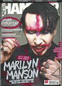 metal hammer magazine, marilyn manson november, 2017 issue # 302 free cd included printed in uk ( please note: all these magazines are pet & smoke free magazines. no address label. (single issue magazine )