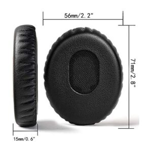 SOULWIT Professional Replacement Earpads Cushions for Bose QuietComfort 3 (QC3) and OE1 On-Ear Headphones, Ear Pads with Softer Leather, Noise Isolation Foam, Added Thickness (Black)