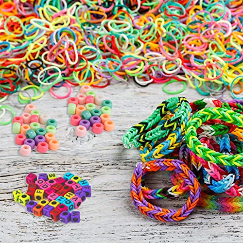 Liberry Colored Rubber Bands Bracelet Making Kit with Loom Bands Storage Container. Great Gifts for Girls and Boys, No Loom Board Included.