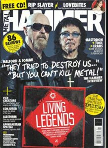 metal hammer magazine, living legends april, 2018 issue # 307 free cd included printed in uk ( please note: all these magazines are pet & smoke free magazines. no address label. (single issue magazine )