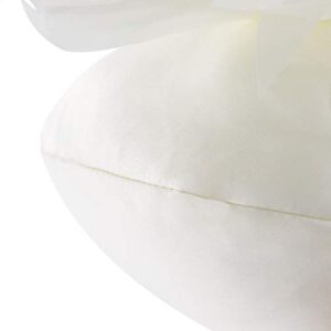 ELSKERJW Flower Pillows, Round Throw Pillows with Insert Accent Aesthetic Cushion Decorative 3D Handmade Pillows Unique Pillows for Home Bed Couch Chair Gifts White 14Inch