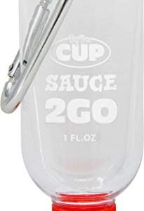 By The Cup Sauce 2 Go Keychains 1.69 Fluid Ounce and 1 Fluid Ounce Empty Mini Sauce Bottles (Sauce Not Included)