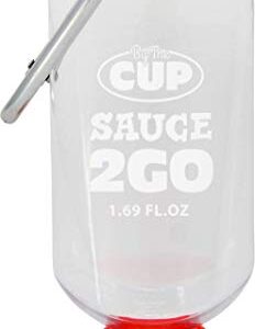 By The Cup Sauce 2 Go Keychains 1.69 Fluid Ounce and 1 Fluid Ounce Empty Mini Sauce Bottles (Sauce Not Included)