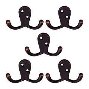 design house 207738 double hook 5 pack oil rubbed bronze