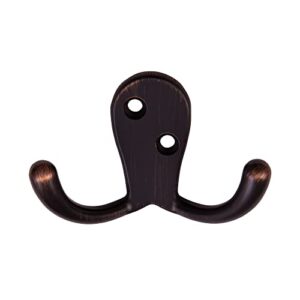 Design House 207738 Double Hook 5 Pack Oil Rubbed Bronze