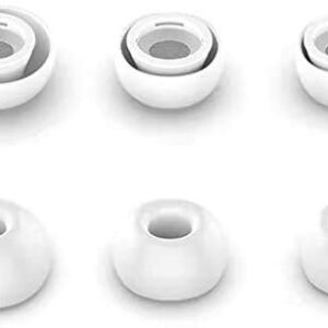 ALXCD Ear Tips Compatible with AirPods Pro & 2nd Gen Earbuds, Small/ Medium/ Large 3 Pairs Silicone Earbud Tips Ear Gel, Fit for AirPods Pro, White S/M/L