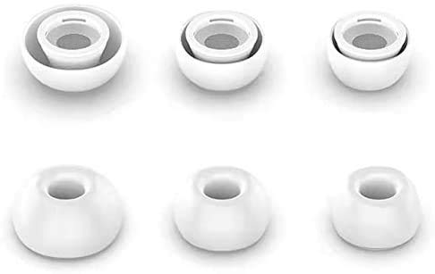 ALXCD Ear Tips Compatible with AirPods Pro & 2nd Gen Earbuds, Small/ Medium/ Large 3 Pairs Silicone Earbud Tips Ear Gel, Fit for AirPods Pro, White S/M/L