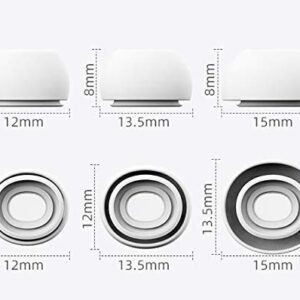 ALXCD Ear Tips Compatible with AirPods Pro & 2nd Gen Earbuds, Small/ Medium/ Large 3 Pairs Silicone Earbud Tips Ear Gel, Fit for AirPods Pro, White S/M/L