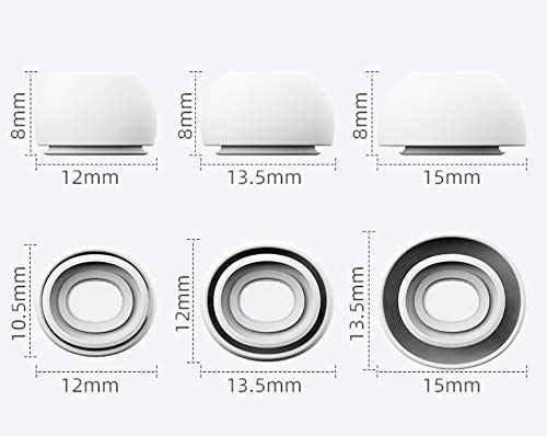 ALXCD Ear Tips Compatible with AirPods Pro & 2nd Gen Earbuds, Small/ Medium/ Large 3 Pairs Silicone Earbud Tips Ear Gel, Fit for AirPods Pro, White S/M/L