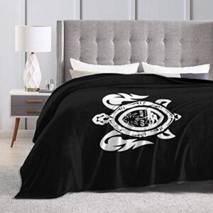 YEGFTSN Throw Blanket 50"x40",Guam Seal in A Tribal Turtle Ultra-Soft Luxury Lightweight Cozy Microfiber Fleece Sherpa Blanket for Bed Couch Chair Living Room-All Season