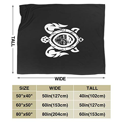 YEGFTSN Throw Blanket 50"x40",Guam Seal in A Tribal Turtle Ultra-Soft Luxury Lightweight Cozy Microfiber Fleece Sherpa Blanket for Bed Couch Chair Living Room-All Season