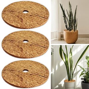 zeedix 3 pcs coconut fibers mulch ring tree protector mat,11.8 inch 100% natural coco coir tree protection,tree ring mats tree disc plant cover for indoor or outdoor