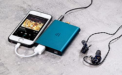 iFi Hip-dac Portable Balanced DAC Headphone Amplifier for Android, iPhone with USB Input Only/Outputs: 3.5mm Unbalanced / 4.4mm Balanced (Unit only)