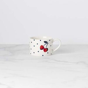 Kate Spade Vintage Cherry Dot Weekend Mug, 0.75 LB, Red