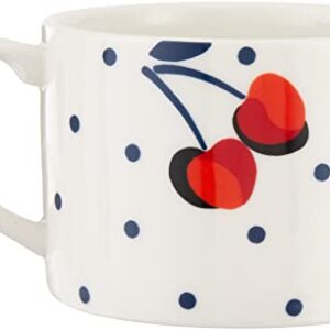 Kate Spade Vintage Cherry Dot Weekend Mug, 0.75 LB, Red