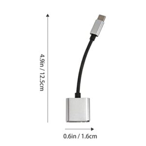 UKCOCO USB-C to 3.5mm Headphone Jack Adapter - Type-C to 3.5mm Audio Adapter, for Stereo, Earphones, Headset, Headphones - Silver