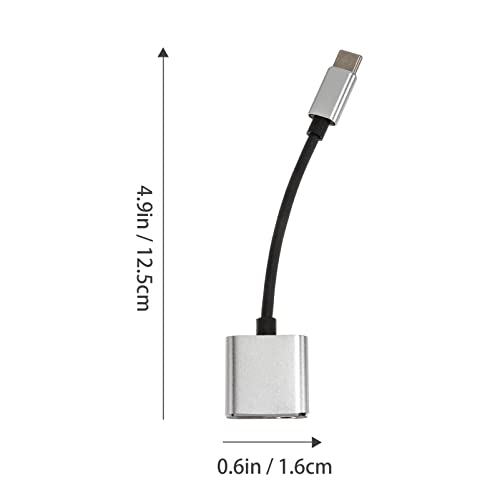 UKCOCO USB-C to 3.5mm Headphone Jack Adapter - Type-C to 3.5mm Audio Adapter, for Stereo, Earphones, Headset, Headphones - Silver