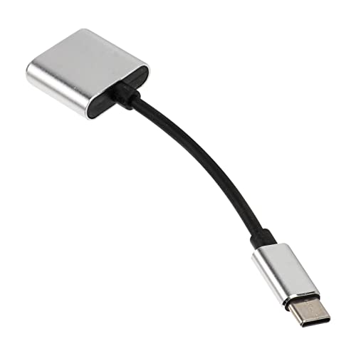 UKCOCO USB-C to 3.5mm Headphone Jack Adapter - Type-C to 3.5mm Audio Adapter, for Stereo, Earphones, Headset, Headphones - Silver
