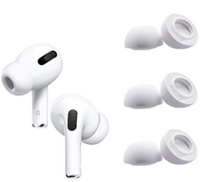 bllq small size ear tips earbuds covers ear caps eartips earpads compatible with apple airpods pro, silicone tips, fit in case, 3 pairs white s
