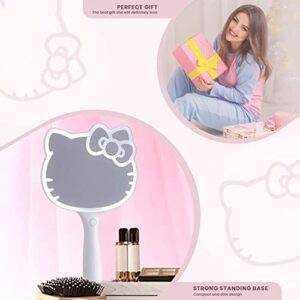Impressions Vanity Hello Kitty LED Handheld Mirror, Makeup Vanity Mirror with Standing Base and Adjustable Brightness