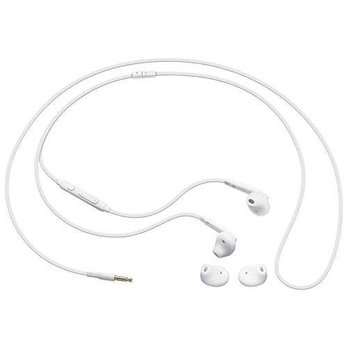 Aux Headphones/Earphones/Earbuds, (2 Pack) 3.5mm Aux Wired in-Ear Headphones with Mic and Remote Control Compatible with Galaxy S9 S8 S7 S6 S5 Edge + Note 5 6 7 8 9 and More Android Devices-White