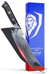 dalstrong pitmaster bbq & meat knife - 8 inch - shogun series elite - forked tip & bottle opener - japanese aus-10v super steel - g10 handle - w/sheath