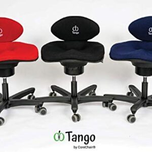 CoreChair Tango Ergonomic Active-Sitting Office Chair | Patented Design to Promote Movement to Build Core Strength and Posture (Black)