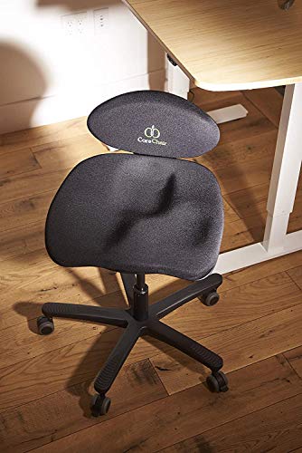 CoreChair Tango Ergonomic Active-Sitting Office Chair | Patented Design to Promote Movement to Build Core Strength and Posture (Black)