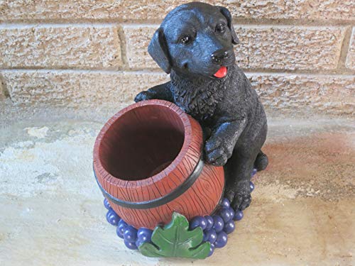 Decorative Dog Wine Holder, for Dog Loving Wine Drinkers (Black Labrador)