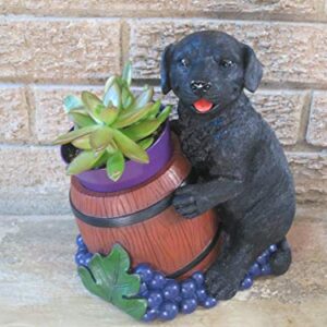 Decorative Dog Wine Holder, for Dog Loving Wine Drinkers (Black Labrador)