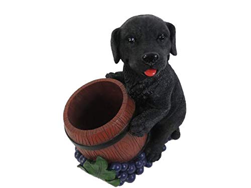 Decorative Dog Wine Holder, for Dog Loving Wine Drinkers (Black Labrador)