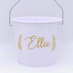 personalized flower girl pail ~ flower girl basket ~ made in the usa