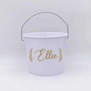 Personalized Flower Girl Pail ~ Flower Girl Basket ~ Made in the USA