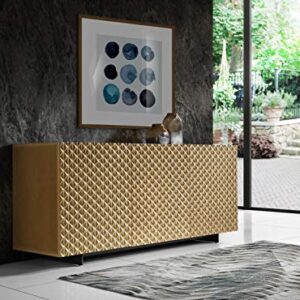 Whiteline Modern Living Harper Buffet, Large, Gold