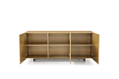 Whiteline Modern Living Harper Buffet, Large, Gold