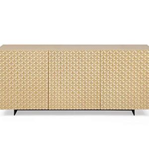 Whiteline Modern Living Harper Buffet, Large, Gold