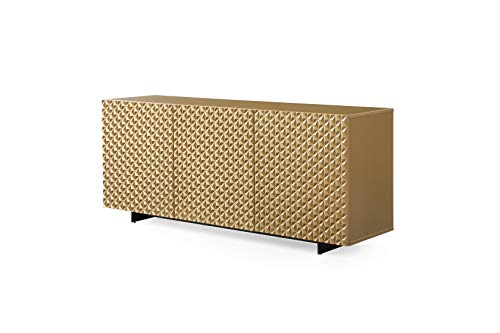 Whiteline Modern Living Harper Buffet, Large, Gold