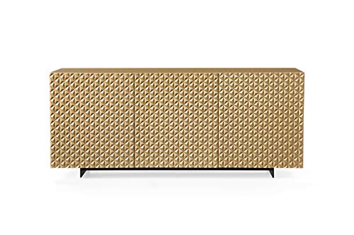 Whiteline Modern Living Harper Buffet, Large, Gold