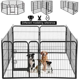 dog playpen 8 panels 40 inches dog pen extra large indoor outdoor back or front yard fence cage fencing doggie rabbit cats outside fences with door dog fence playpen heavy duty exercise pen dog crate