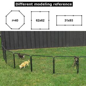 Dog Playpen 8 Panels 40 Inches Dog Pen Extra Large Indoor Outdoor Back or Front Yard Fence Cage Fencing Doggie Rabbit Cats Outside Fences with Door Dog Fence Playpen Heavy Duty Exercise Pen Dog Crate
