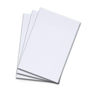 netko white plain note pads- 2x 100 sheets blank writing pads, memo pads for multipurpose use|4 x 6 inches (2pack)
