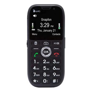 snapfon ez4g locked | big-button cellphone for seniors, nationwide 4g volte, sos button, hearing aid compatible, mobile monitoring service ready | locked to network, activation kit included