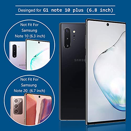 [2 Pack] Note 10 Plus Privacy Screen Protector, Anti-Spy Flexible Film TPU Screen Protector for Galaxy Note 10 Plus [Support Fingerprint ID] [Full Adhesive Coverage] [Easy Installation Frame] - Black