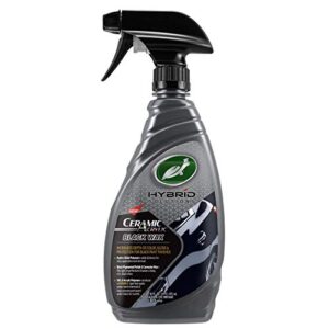 turtle wax 53447 hybrid solutions ceramic acrylic black spray wax formulated for black car paint, fills scratches and swirl marks, provides water repellency, lasting protection and shine, 16 oz