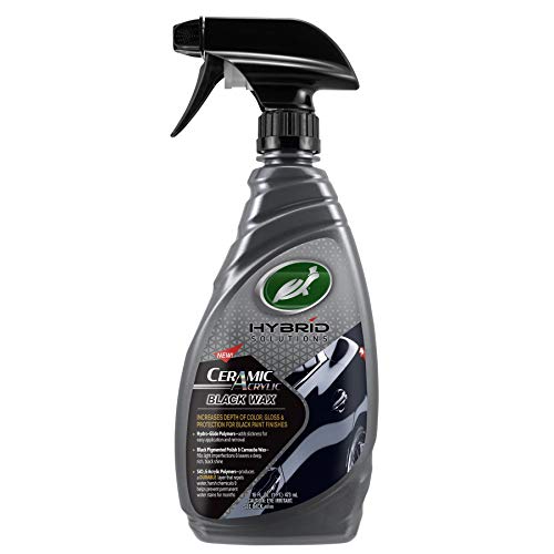 Turtle Wax 53447 Hybrid Solutions Ceramic Acrylic Black Spray Wax Formulated for Black Car Paint, Fills Scratches and Swirl Marks, Provides Water Repellency, Lasting Protection and Shine, 16 oz